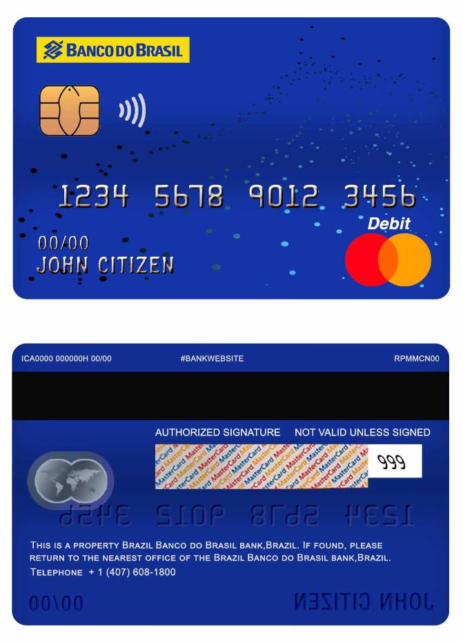 Brazil Banco do Brasil bank master debit card